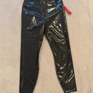 Carbon38 Black Glossy Vinyl Leggings with Tag